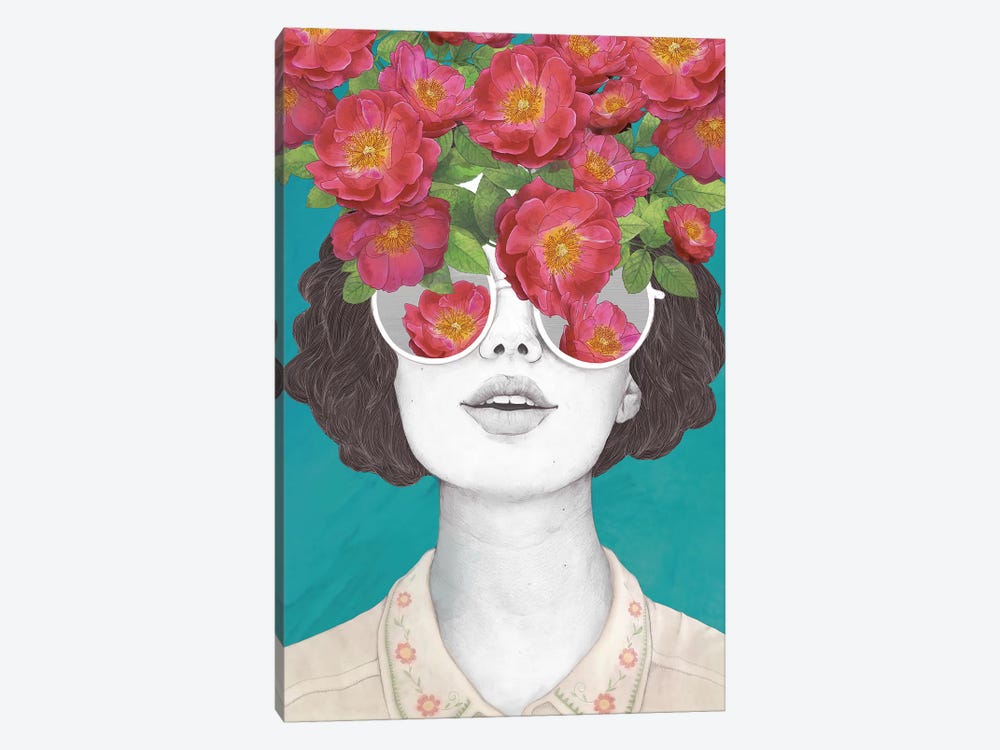 The Optimist Rose Tinted Glasses by Laura Graves 1-piece Canvas Artwork