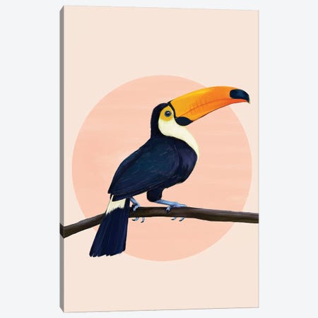 Tropical Toucan Canvas Print #GRV46} by Laura Graves Canvas Wall Art