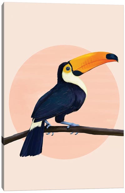 Tropical Toucan Canvas Art Print - Toucan Art