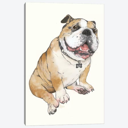 Bulldog Canvas Print #GRV4} by Laura Graves Canvas Artwork