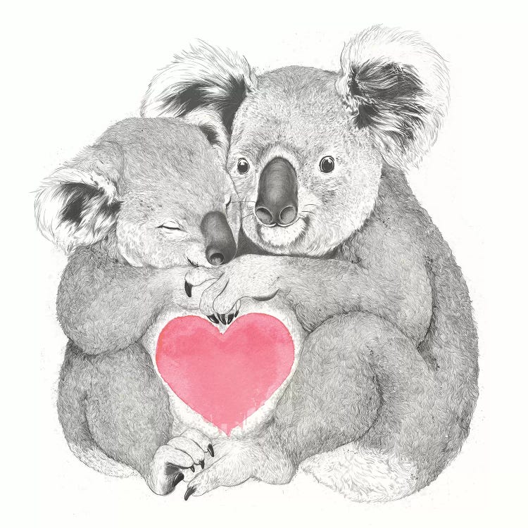 Koalas Love Hugs by Laura Graves wall art