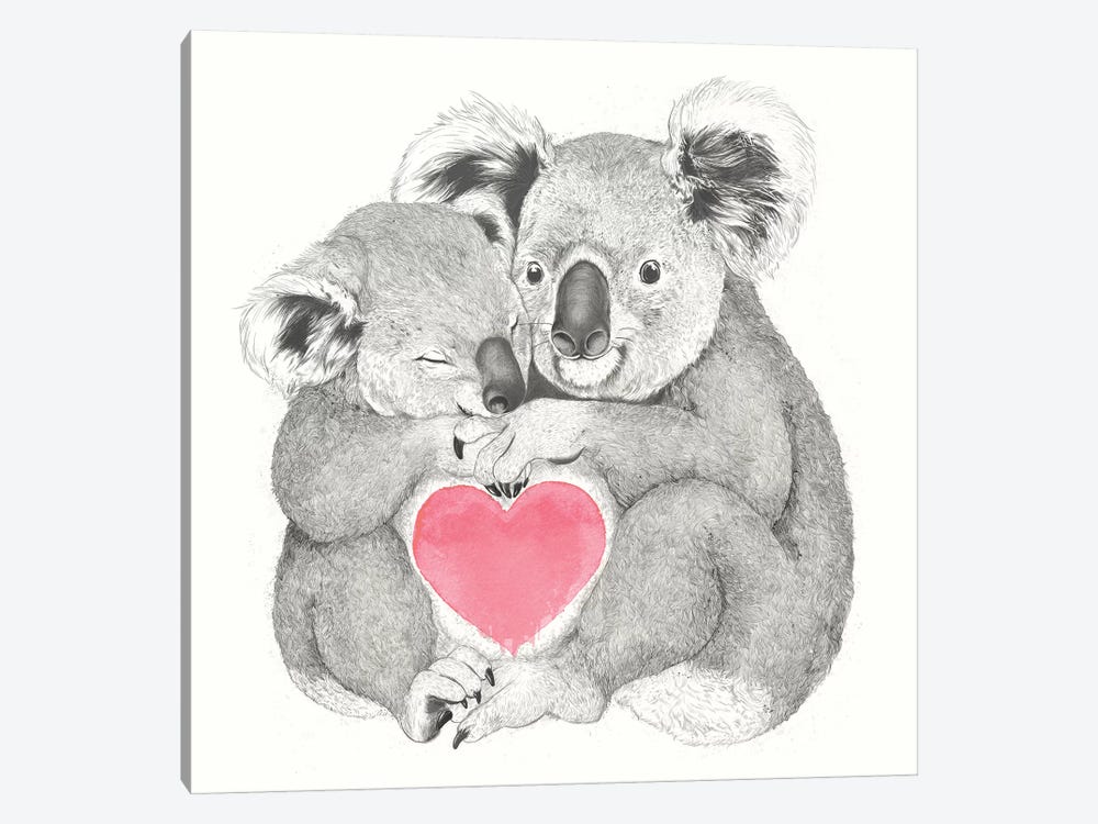 Koalas Love Hugs by Laura Graves 1-piece Canvas Print