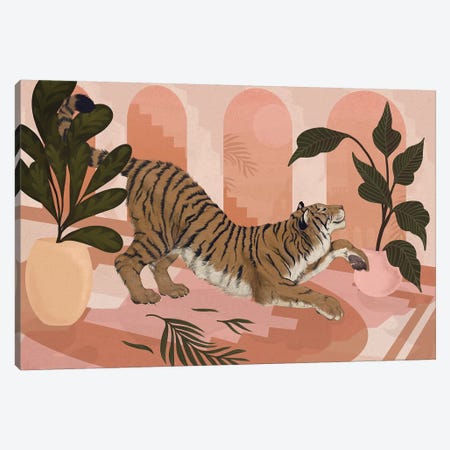 Easy Tiger Canvas Print #GRV59} by Laura Graves Canvas Wall Art