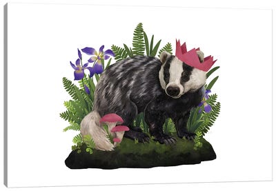 Badger Queen Canvas Art Print - Badger Art