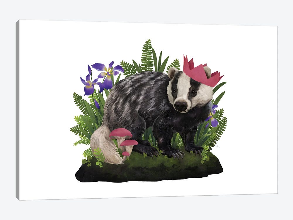Badger Queen by Laura Graves 1-piece Canvas Art