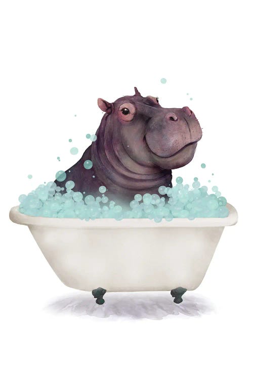 Hippo In The Bathtub