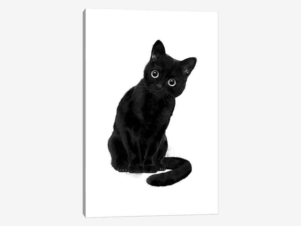 Spooky Cute Cat by Laura Graves 1-piece Canvas Art