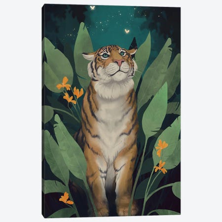 Tiger Grove Canvas Print #GRV69} by Laura Graves Canvas Art Print