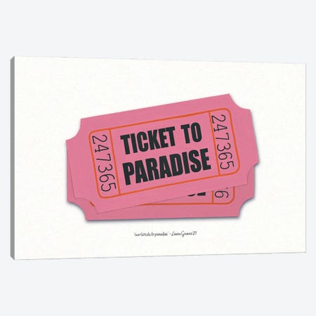 Two Tickets To Paradise Canvas Print #GRV70} by Laura Graves Canvas Artwork