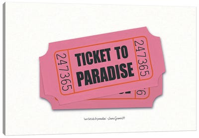 Two Tickets To Paradise Canvas Art Print - Laura Graves