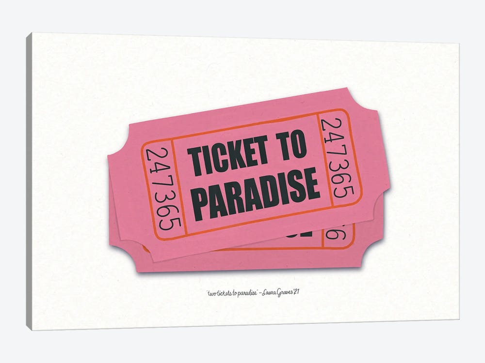 Two Tickets To Paradise by Laura Graves 1-piece Canvas Print