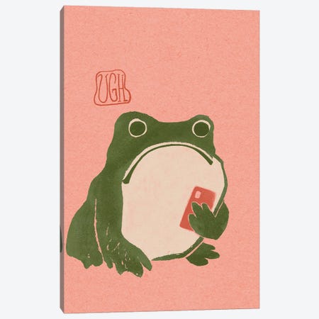 Ugh Matsumoto Hoji Frog Canvas Print #GRV71} by Laura Graves Canvas Artwork