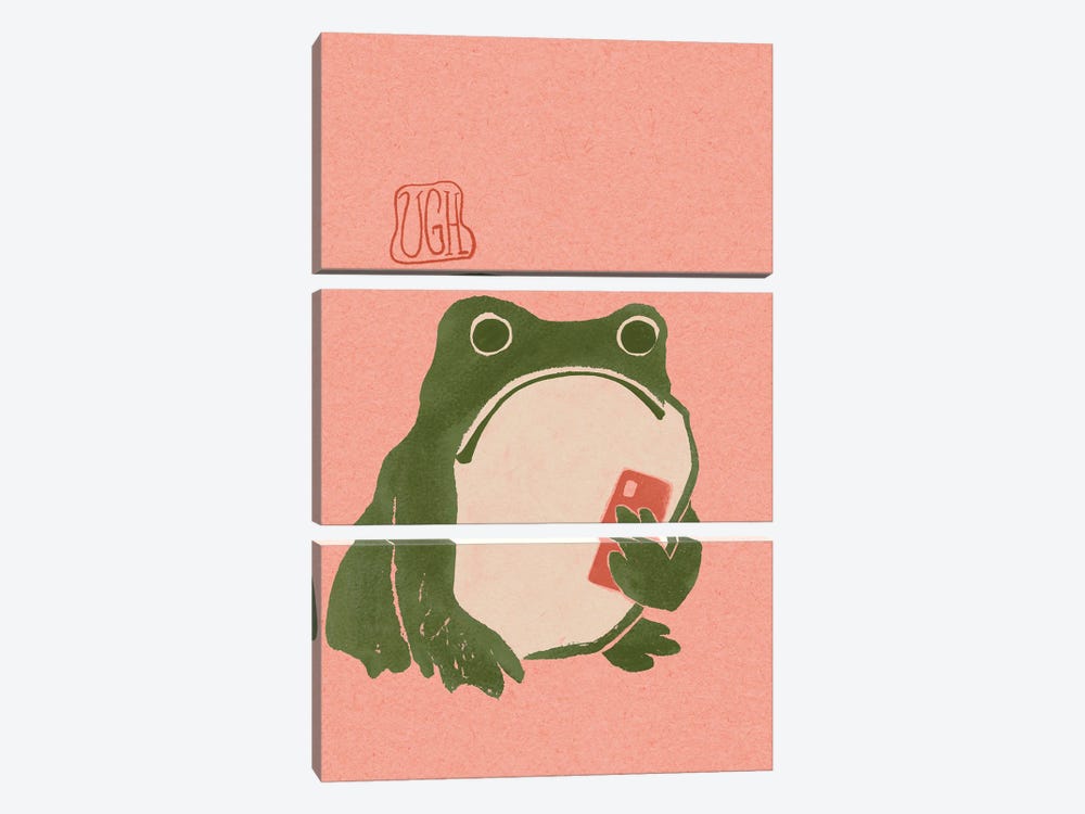 Ugh Matsumoto Hoji Frog by Laura Graves 3-piece Canvas Art