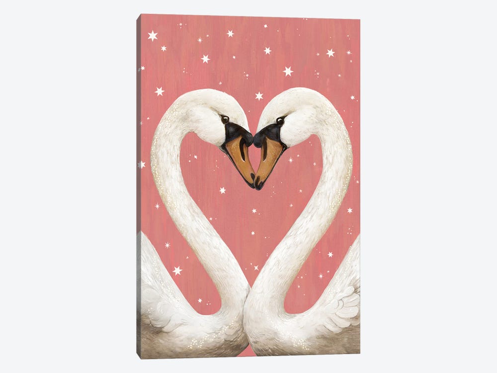 Twilight Swans by Laura Graves 1-piece Canvas Art