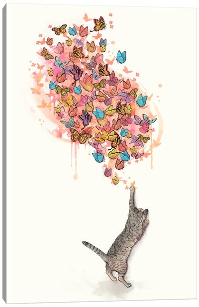 Catching Butterflies Canvas Art Print - Laura Graves