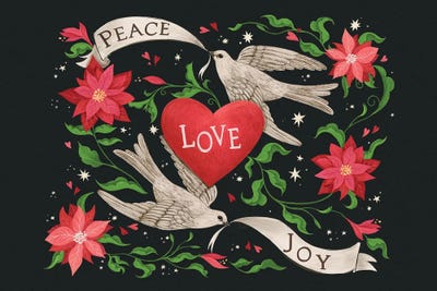 Peace Love Joy by Laura Graves canvas print