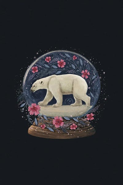 Polar Bears: Polar Bear Snow Globe by Laura Graves