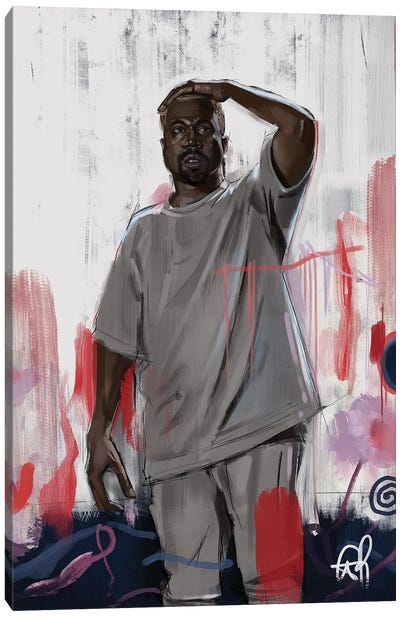 Mr West Canvas Art Print - Kanye West