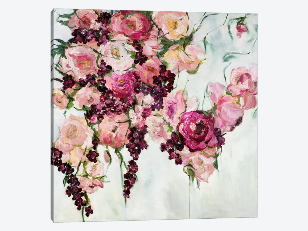 Rose Cascada by Gaby Silva Bavio 1-piece Canvas Artwork