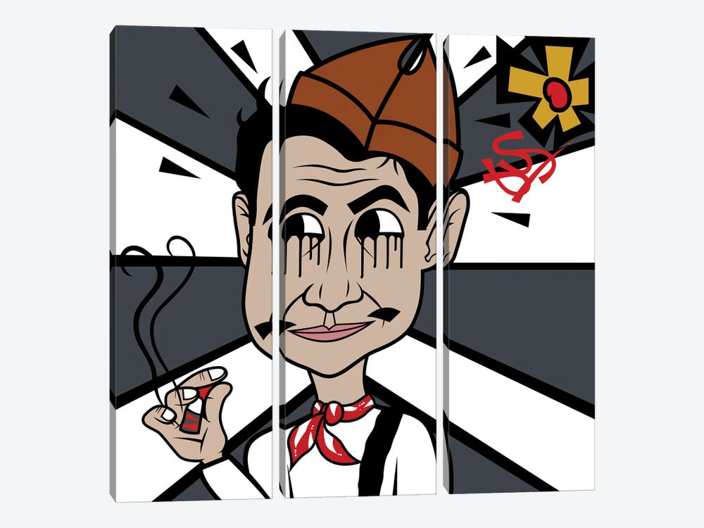 Cantinflas by GusColors 3-piece Canvas Wall Art