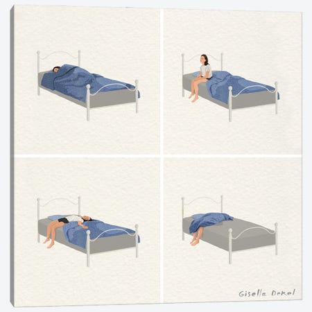 Bedtime Story Canvas Print #GSD10} by Giselle Dekel Canvas Art Print