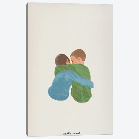 Brothers Canvas Print #GSD13} by Giselle Dekel Art Print
