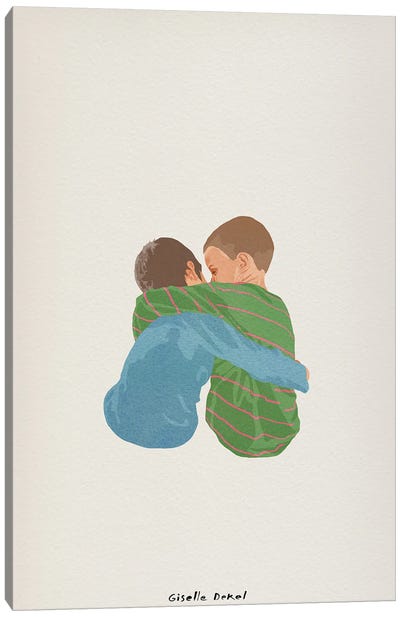 Brothers Canvas Art Print - Giselle Dekel