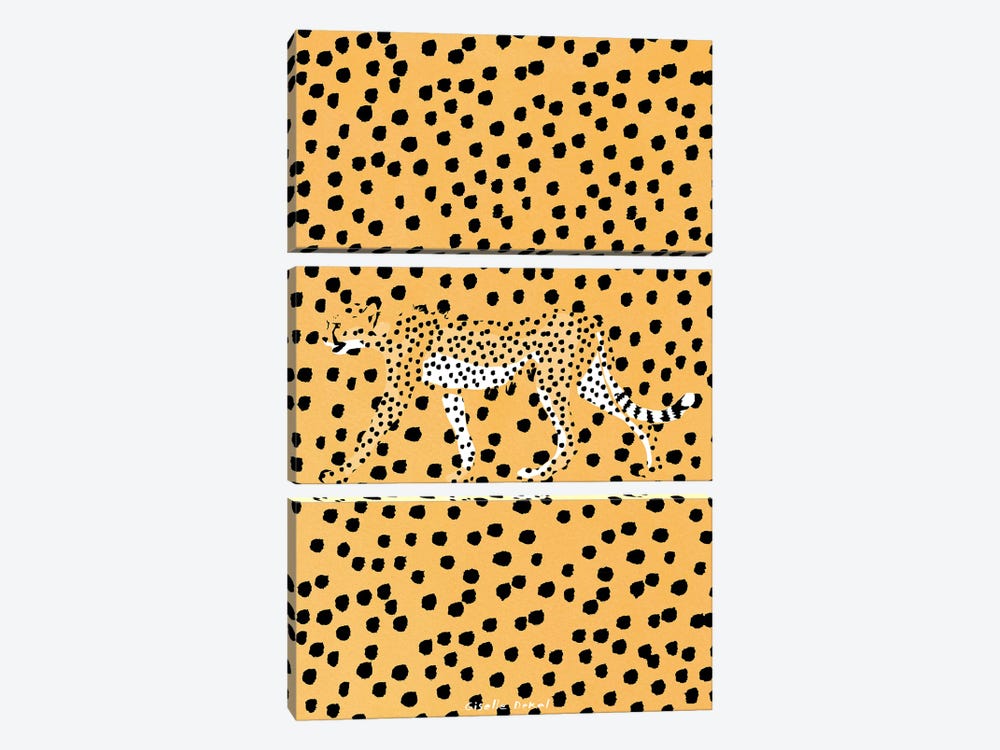 Cheetah by Giselle Dekel 3-piece Art Print