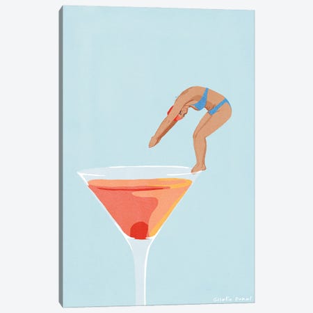 Cocktail Dip Canvas Print #GSD19} by Giselle Dekel Canvas Art Print