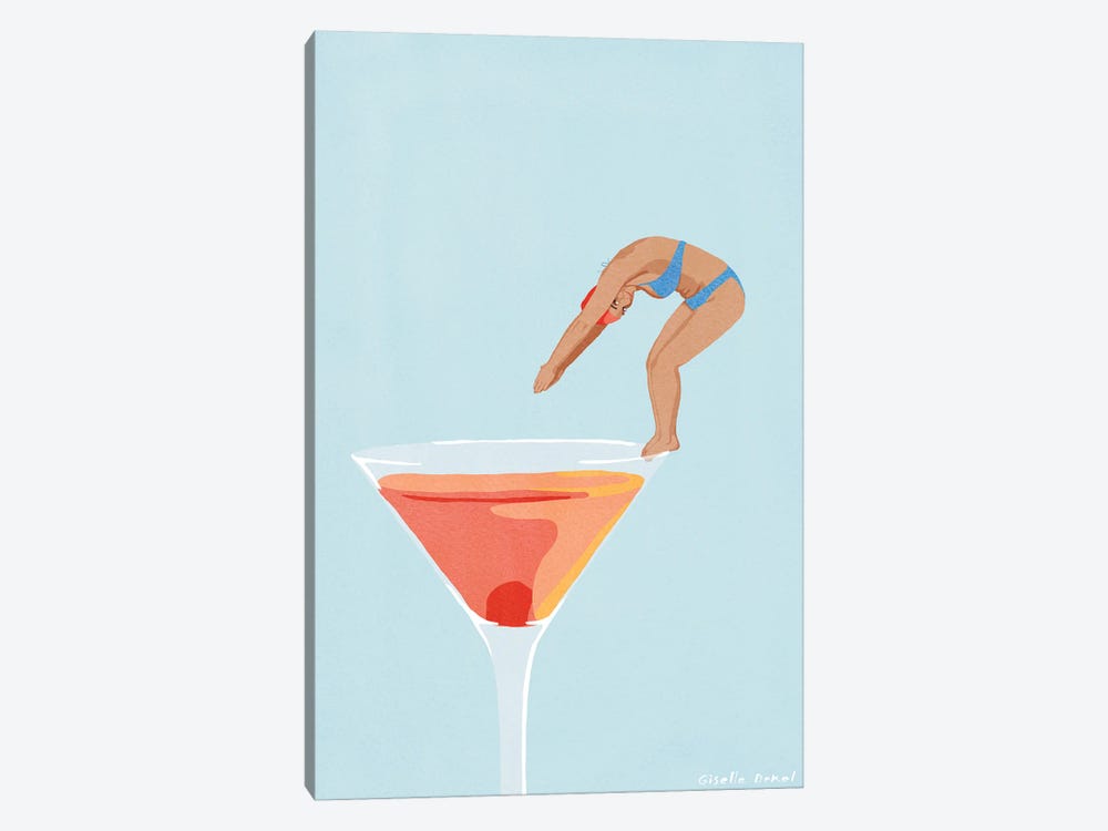 Cocktail Dip by Giselle Dekel 1-piece Canvas Artwork