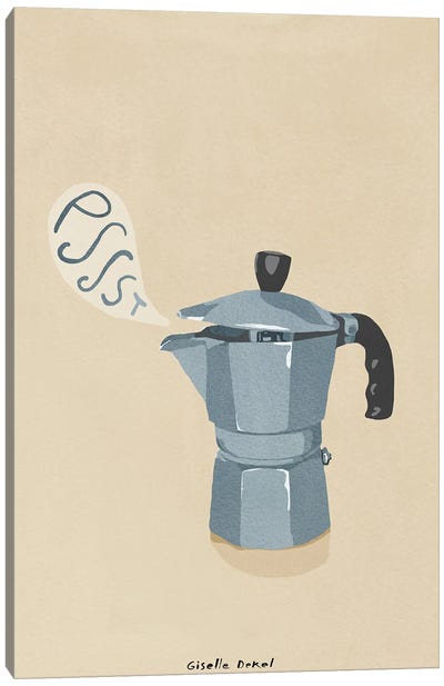 Coffee Calling Canvas Art Print - Giselle Dekel