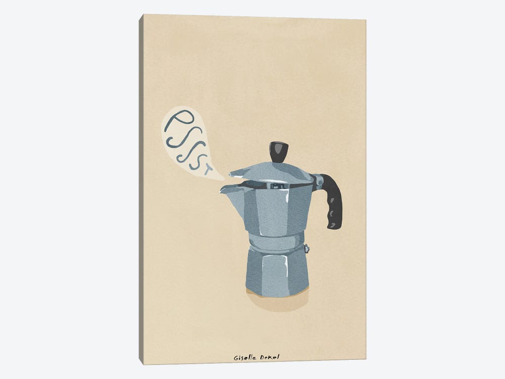 Coffee Calling by Giselle Dekel 1-piece Canvas Artwork