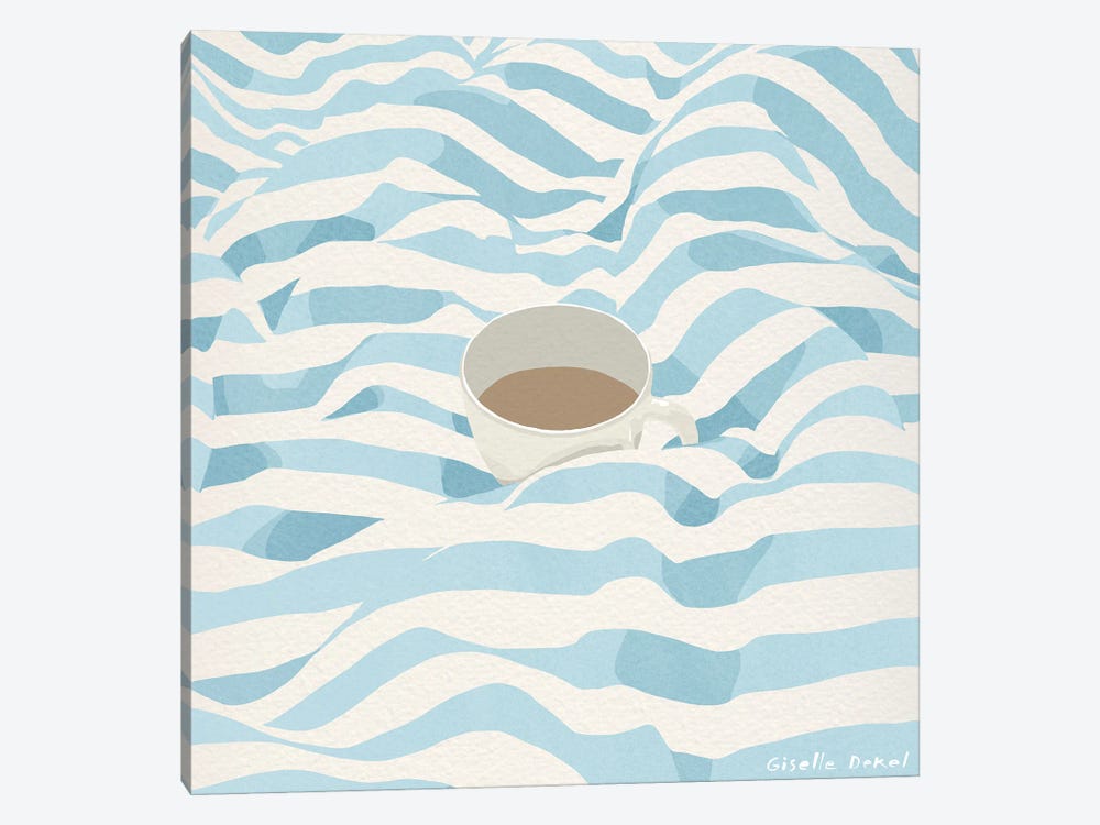 Coffee In Bed by Giselle Dekel 1-piece Canvas Art Print