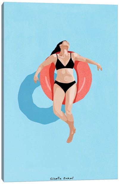 Swimming Pool Canvas Art Print - Giselle Dekel