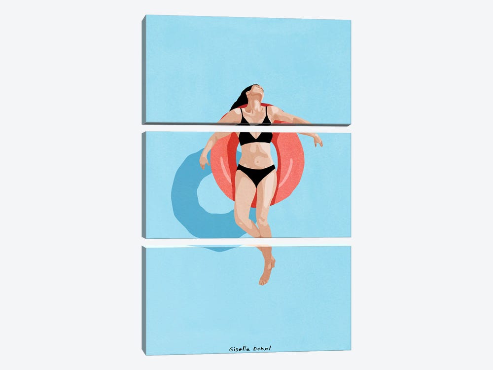 Swimming Pool by Giselle Dekel 3-piece Canvas Artwork