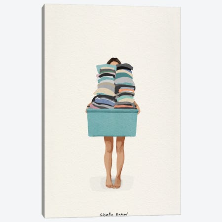 Laundry Basket Canvas Print #GSD41} by Giselle Dekel Canvas Wall Art