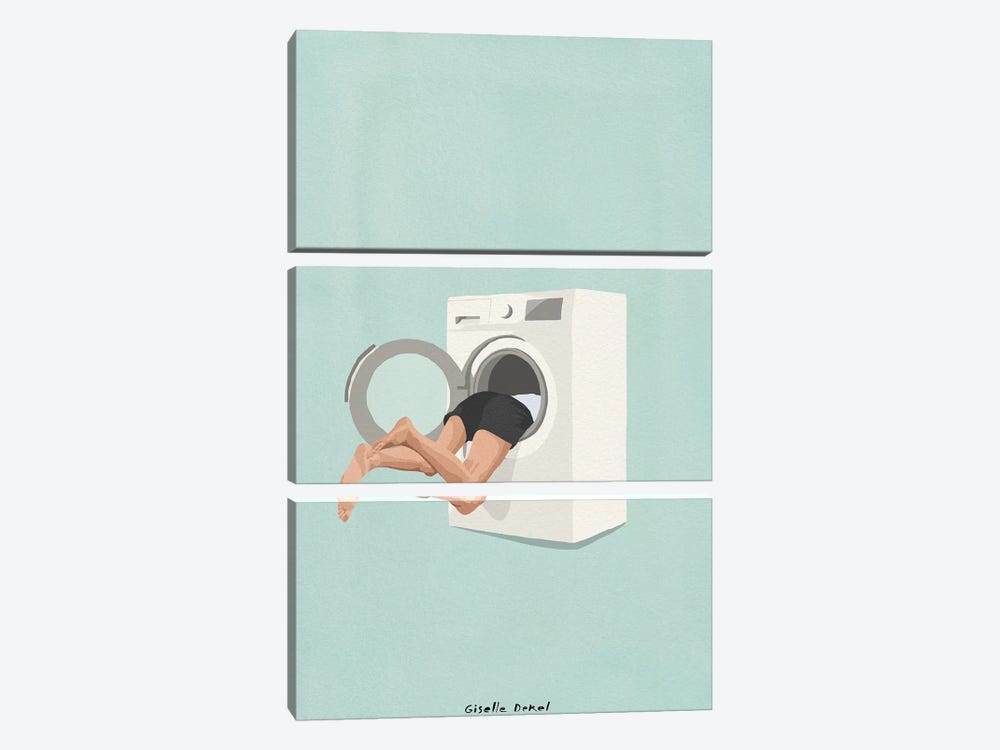 Looking For My Socks by Giselle Dekel 3-piece Art Print
