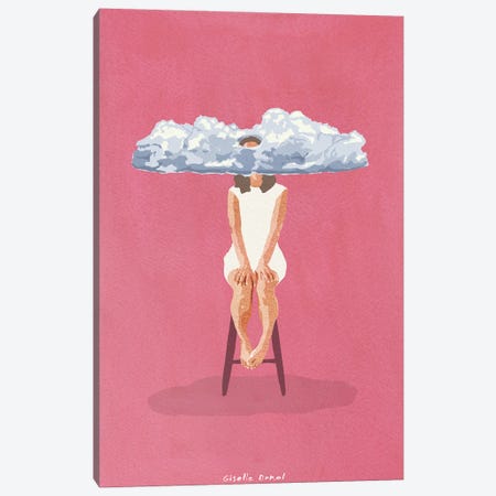 Pink Meditation Canvas Print #GSD46} by Giselle Dekel Art Print