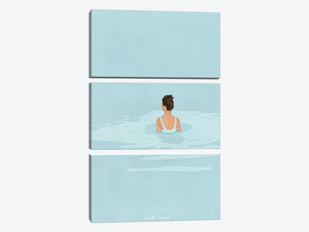 Alone At Sea by Giselle Dekel 3-piece Canvas Artwork