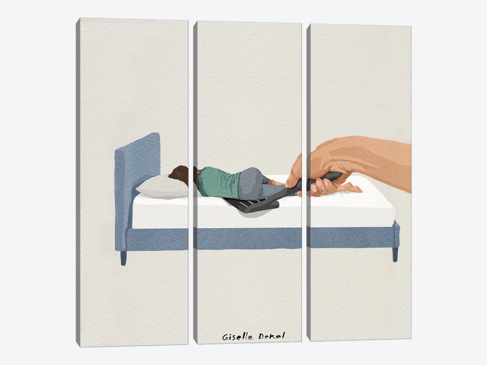 Flip Me by Giselle Dekel 3-piece Art Print