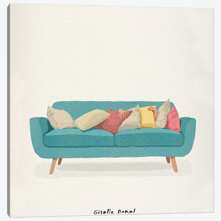Sunday Sofa Canvas Print #GSD58} by Giselle Dekel Canvas Print
