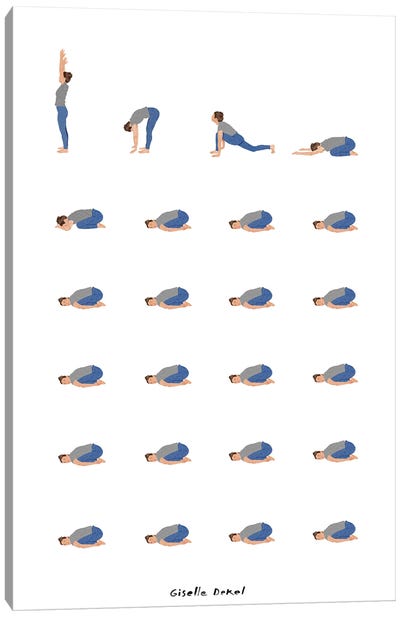 Yoga Routine Canvas Art Print - Zen Master