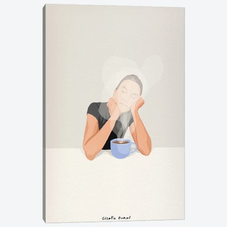 Morning Coffee Canvas Print #GSD65} by Giselle Dekel Art Print