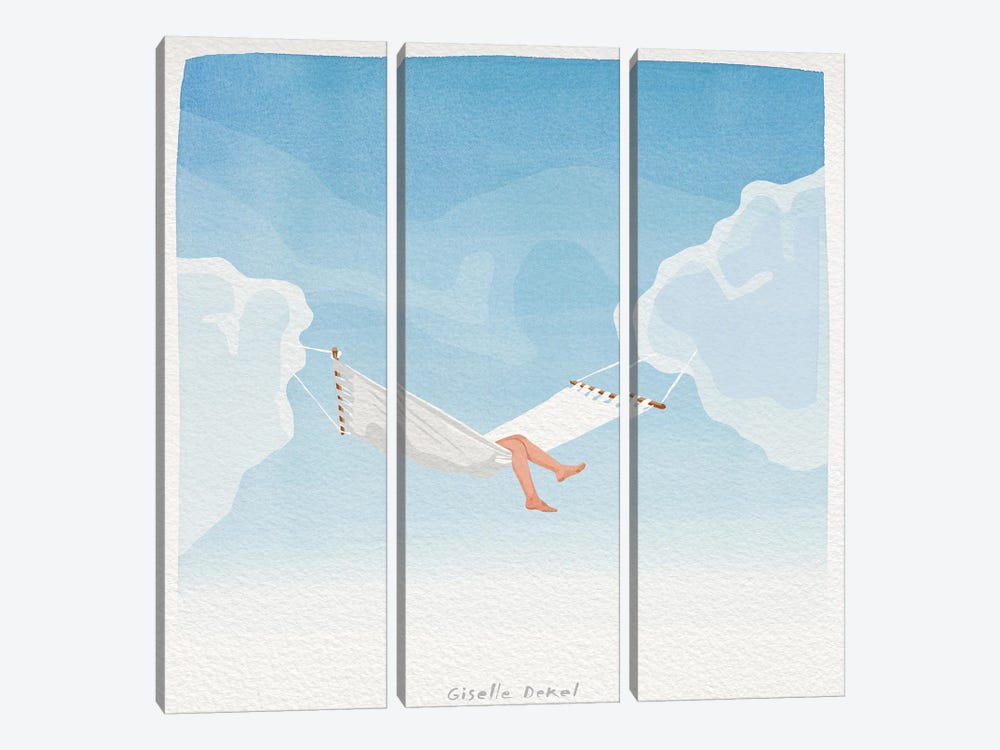 Dreaming In The Clouds by Giselle Dekel 3-piece Canvas Print