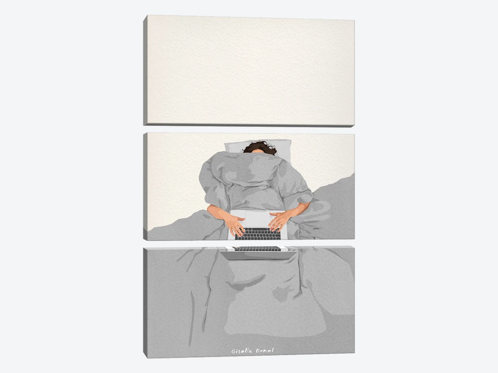 Last Email Before The Weekend by Giselle Dekel 3-piece Canvas Wall Art