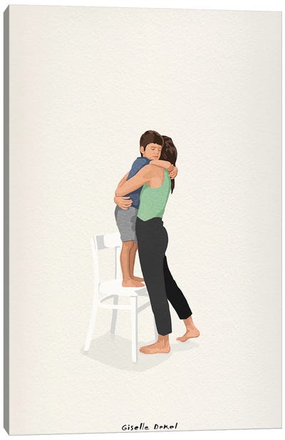 Mother And Son Canvas Art Print - Giselle Dekel