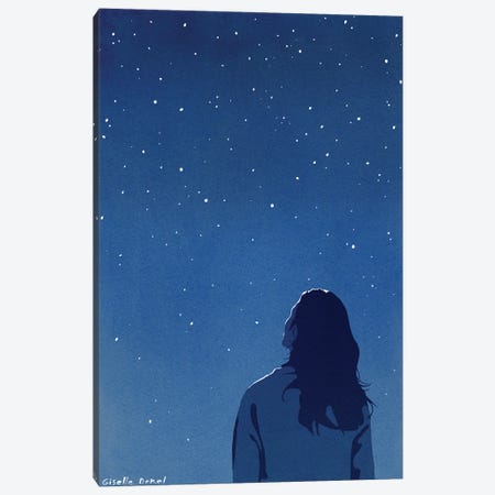 Starry Night Canvas Print #GSD89} by Giselle Dekel Canvas Artwork