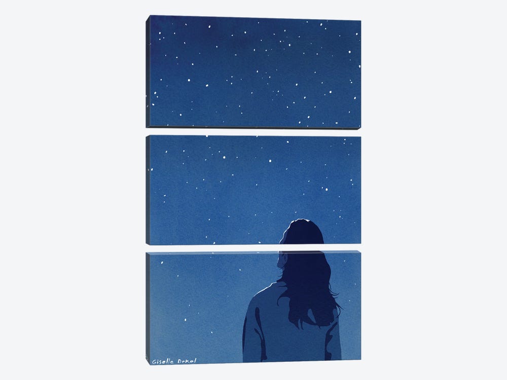 Starry Night by Giselle Dekel 3-piece Canvas Print