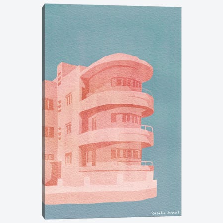 Pink Bauhaus Canvas Print #GSD9} by Giselle Dekel Canvas Art Print