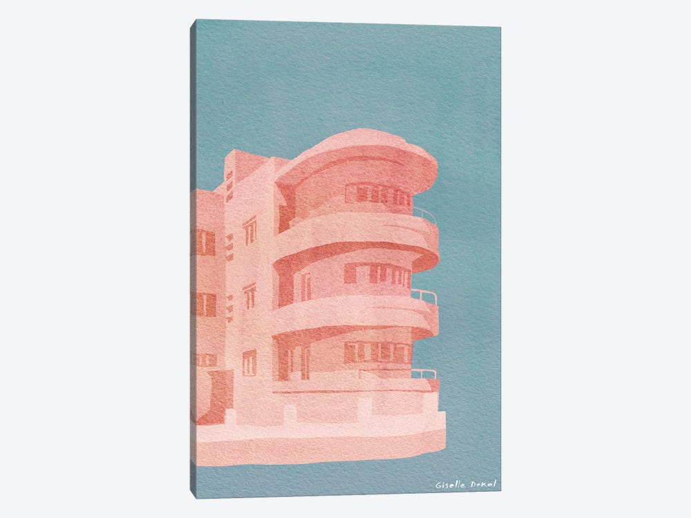 Pink Bauhaus by Giselle Dekel 1-piece Canvas Art Print